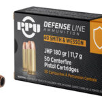 PPU PPD40 Defense  40 S&W 180 gr Jacket Hollow Point 50 Per Box/ 10 Case