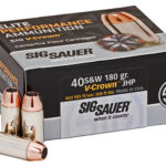 Sig Sauer E40SW250 Elite Performance  40 S&W 180 gr V Crown Jacketed Hollow Point 50 Per Box/ 10 Case