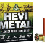 HEVI-Metal HS38006 HEVI-Metal Longer Range 12 Gauge 3" 1 1/4 oz 6 Shot 25 Per Box/ 10 Case
