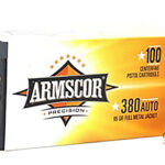 Armscor 50315 Precision Value Pack 380 ACP 95 gr Full Metal Jacket 100 Per Box/ 12 Case
