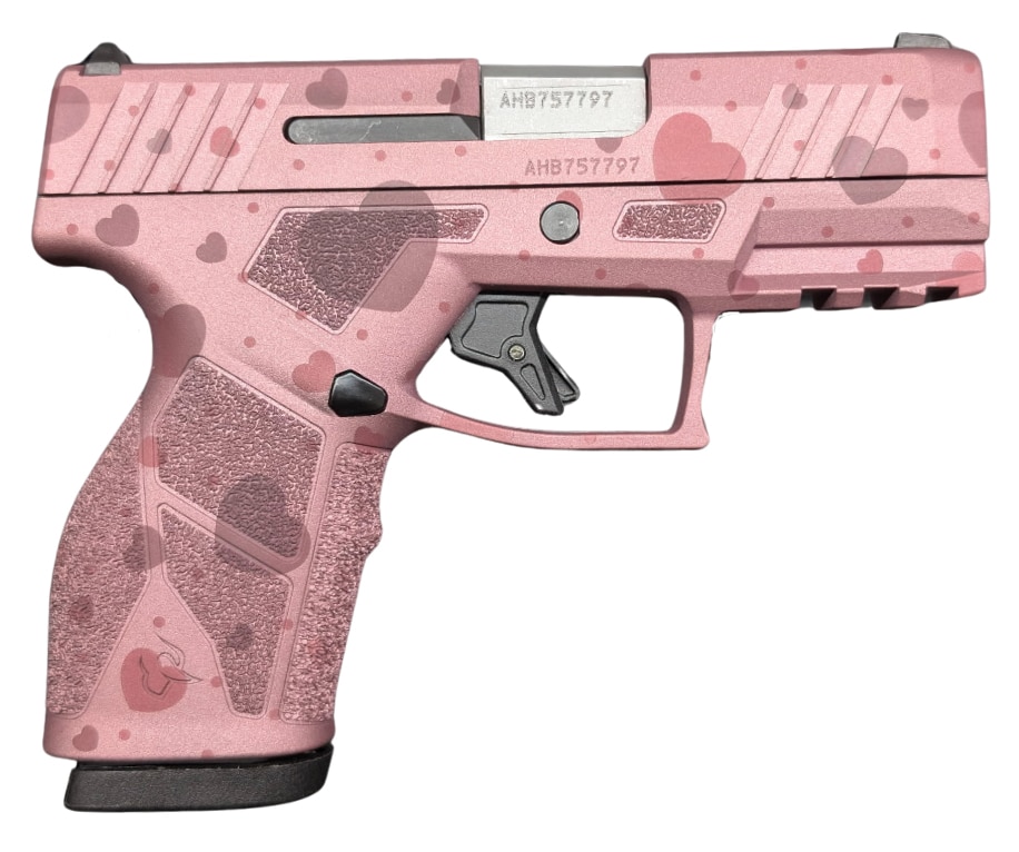 image-full-86589-b19b1e2a9392131d64bce15537eea85f.jpg TAURUS GX2 HEARTS 9MM 3.38" PINK HEARTS SLIDE 2-13RD MAGS - Image 1